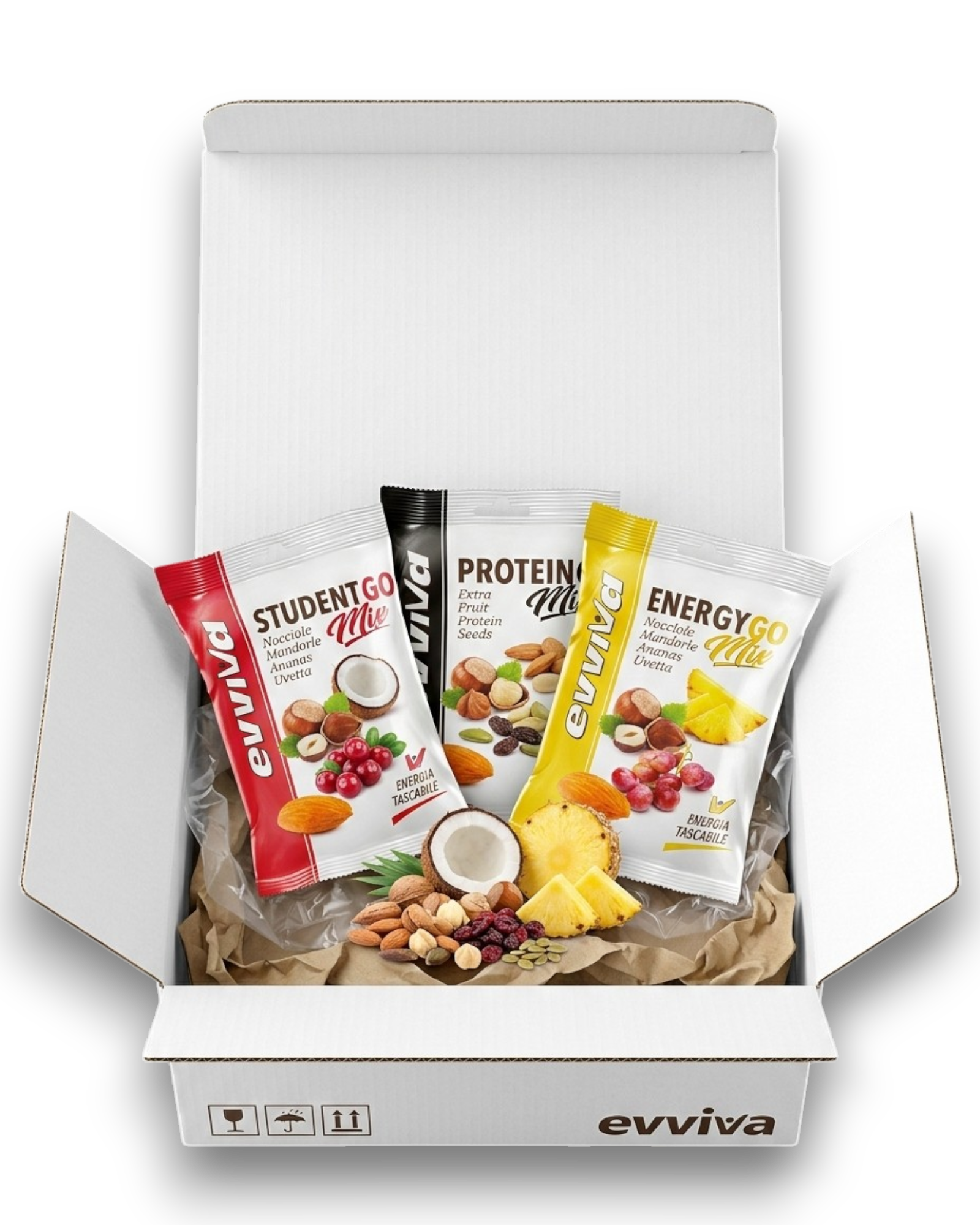 Multipack Evviva Go Mix 36 Pezzi - Assortimento Energy, Protein e Student